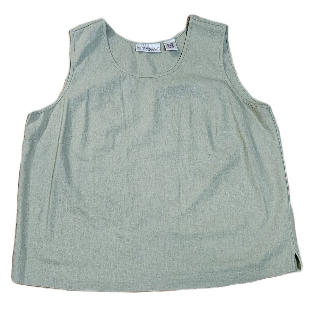 Women's Petite Sleeveless Linen Blend Top by Draper's & Damon's